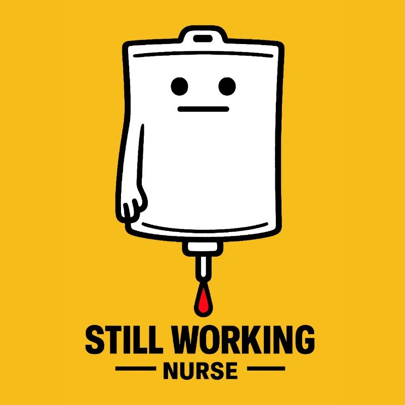 Noch arbeitende Krankenschwester