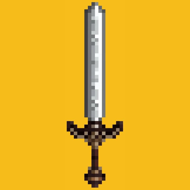 Épée pixel art style rétro 8 bit