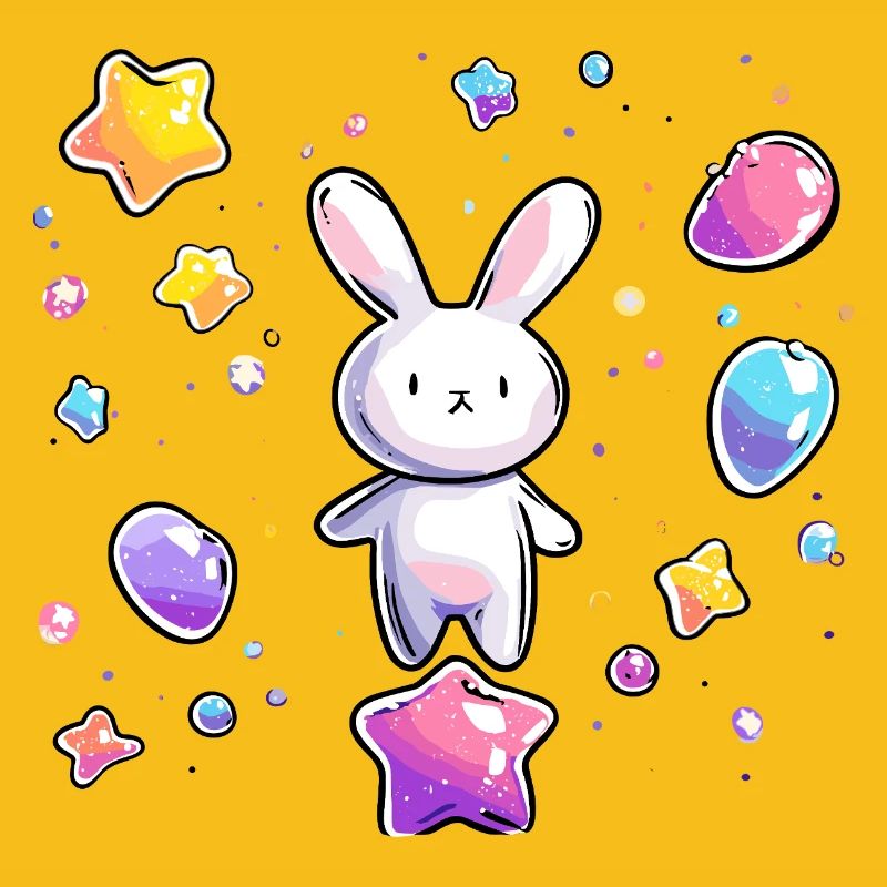 Pastell Bunny Sternenflug