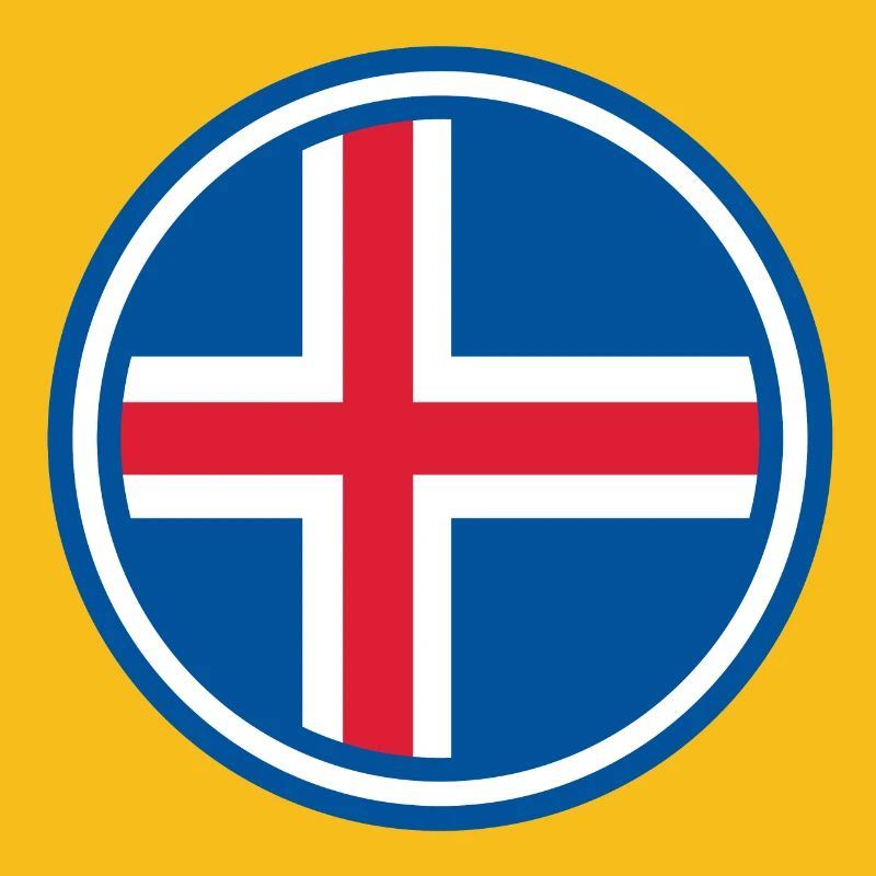Drapeau Islande rond