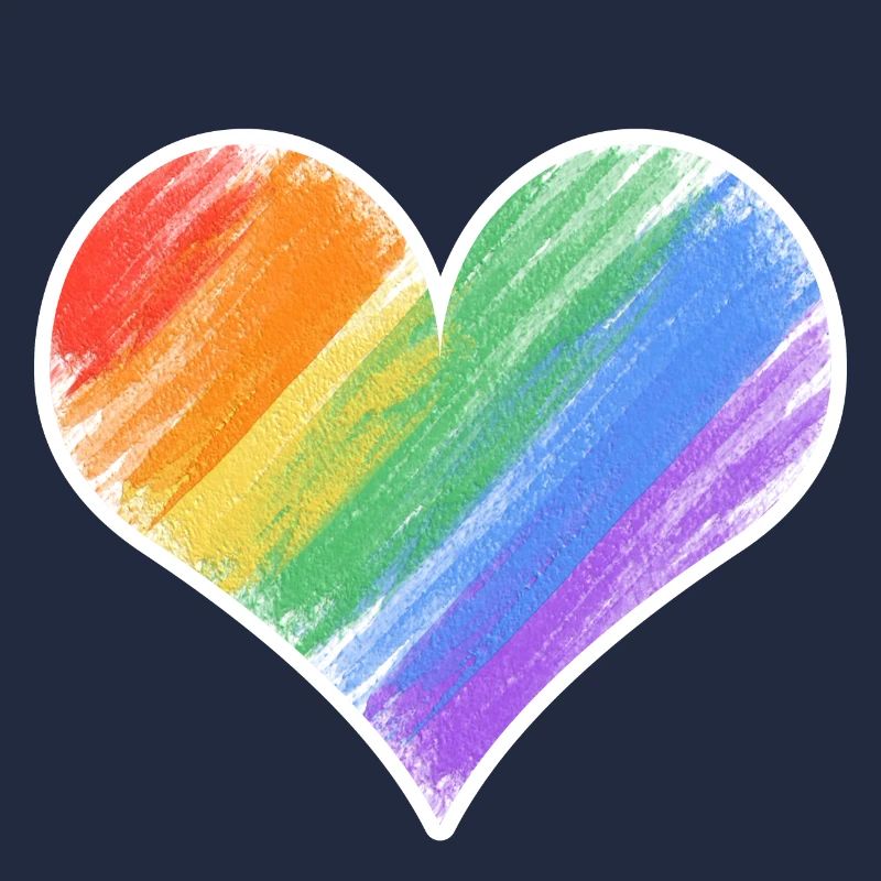 Regenbogenherz Farbstrich