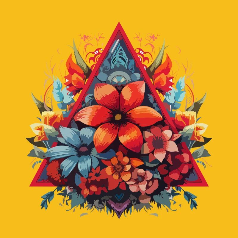 Triangle de fleurs