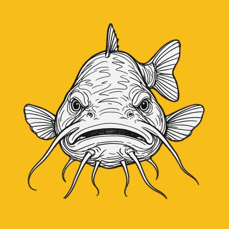 Lugubre poisson-chat expression de poisson Brombachsee