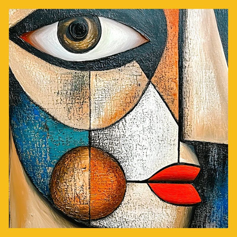 Expressive Geometric Abstract Portrait