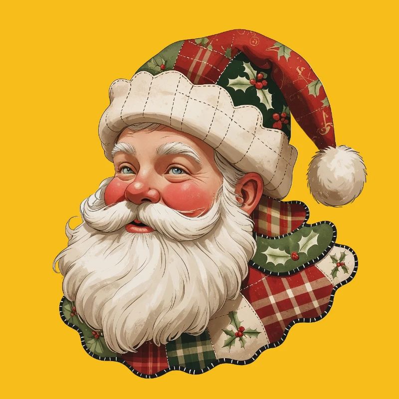 Patchwork-Santa Vintage Flair