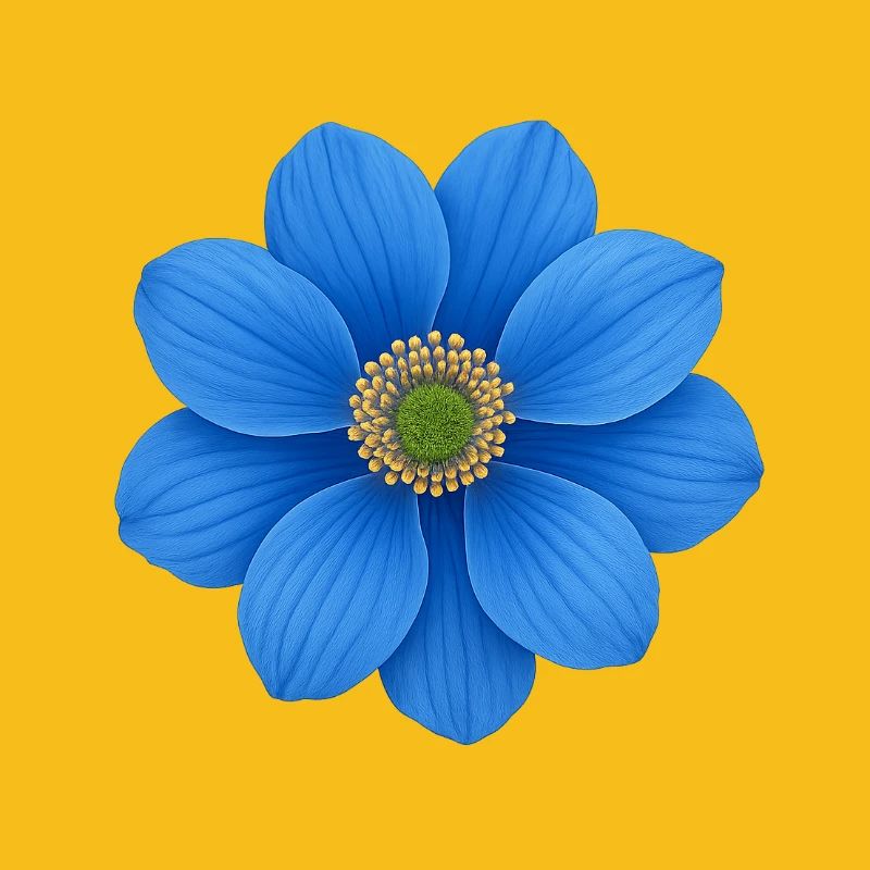 Cobalt Blue Flower Star Pattern