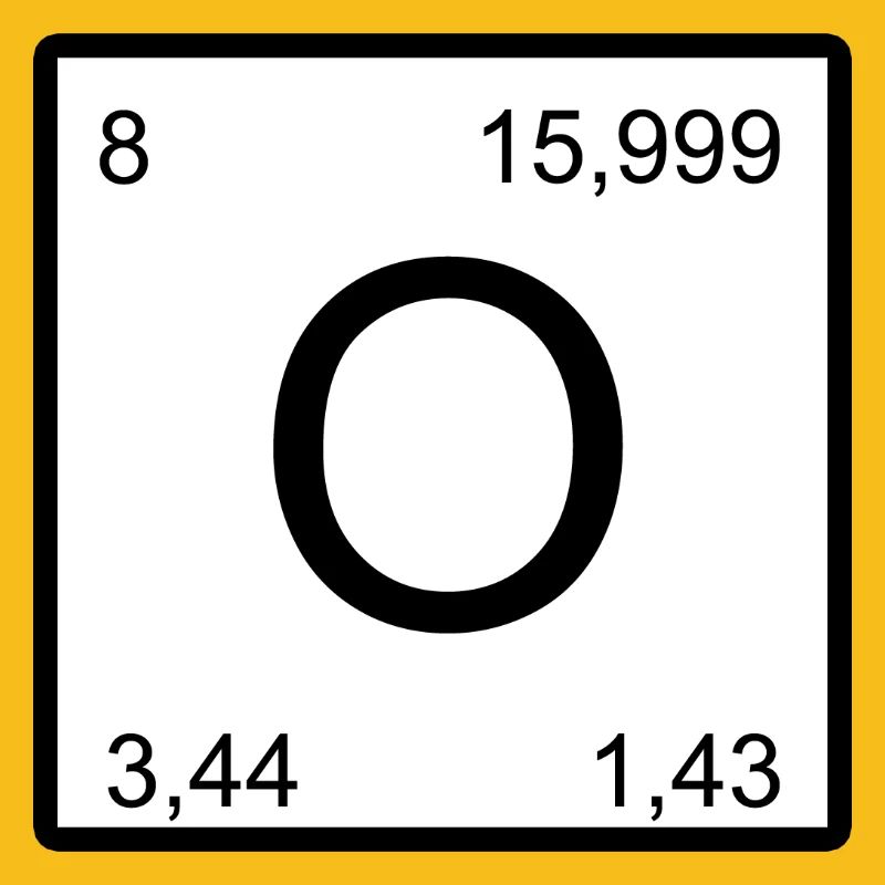 O Sauerstoff Zeichen im Minimalstil nerd