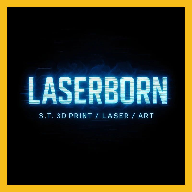 LaserBorn Neon Tech Print