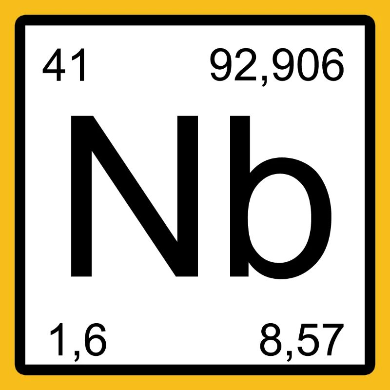 Symbole Art Nb Conception des éléments en niobium