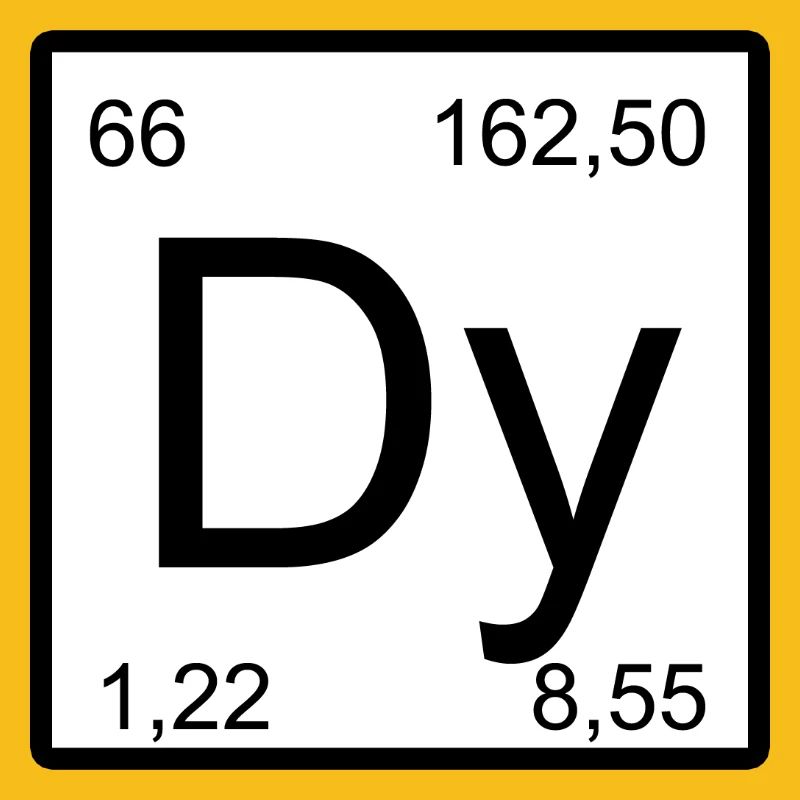 Dysprosium Dy Elemental Glyph Design