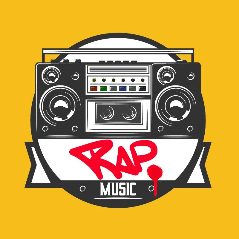 Jukebox Rap Logo Ghetto Blaster Graffiti