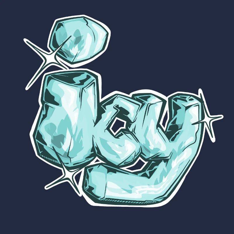 Icy, a drawn word