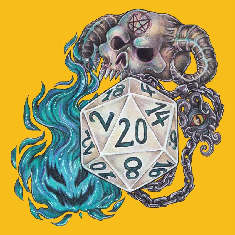 RPG Tabletop D20 Dice Gift Warlock