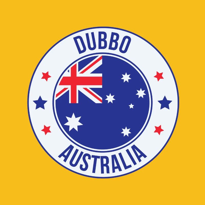 Emblème circulaire du drapeau de Dubbo Australie