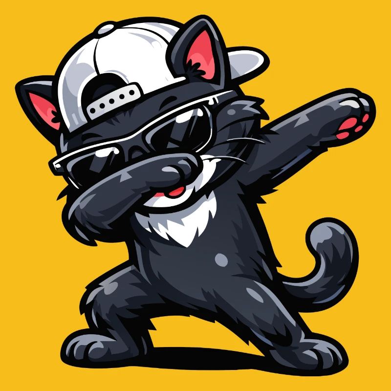Chat en train de faire du dab
