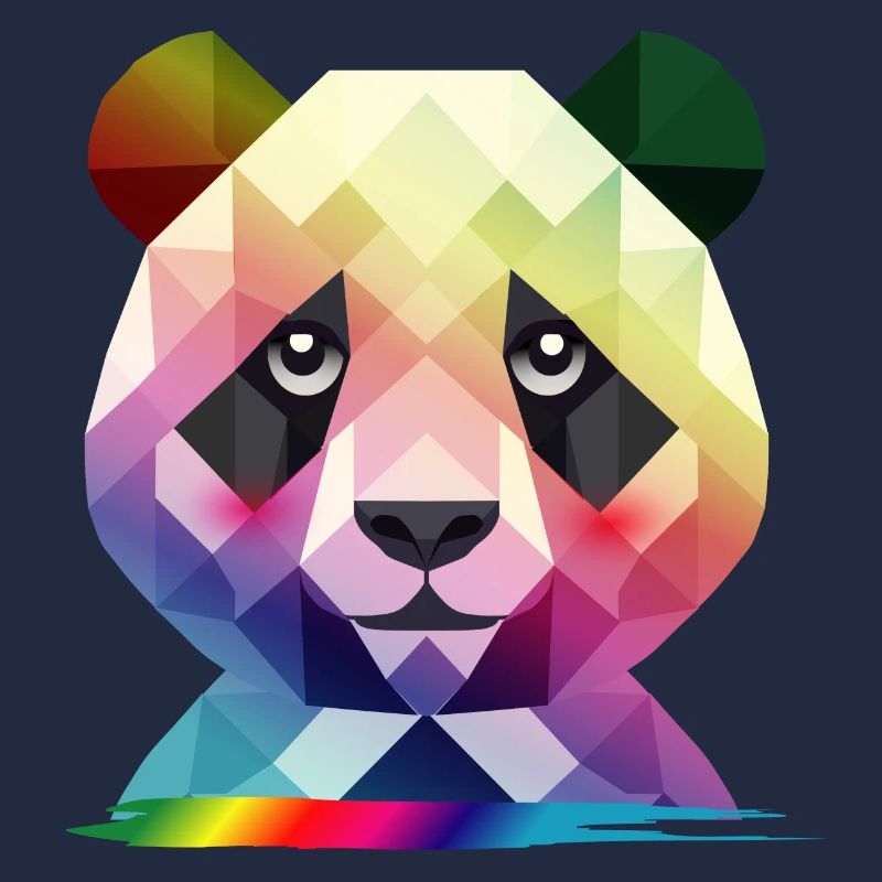 Colorful Rainbow Panda – Colorful Geometry