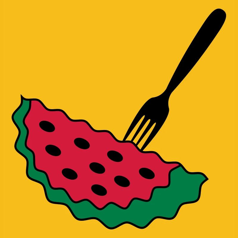 Melone mit Gabel