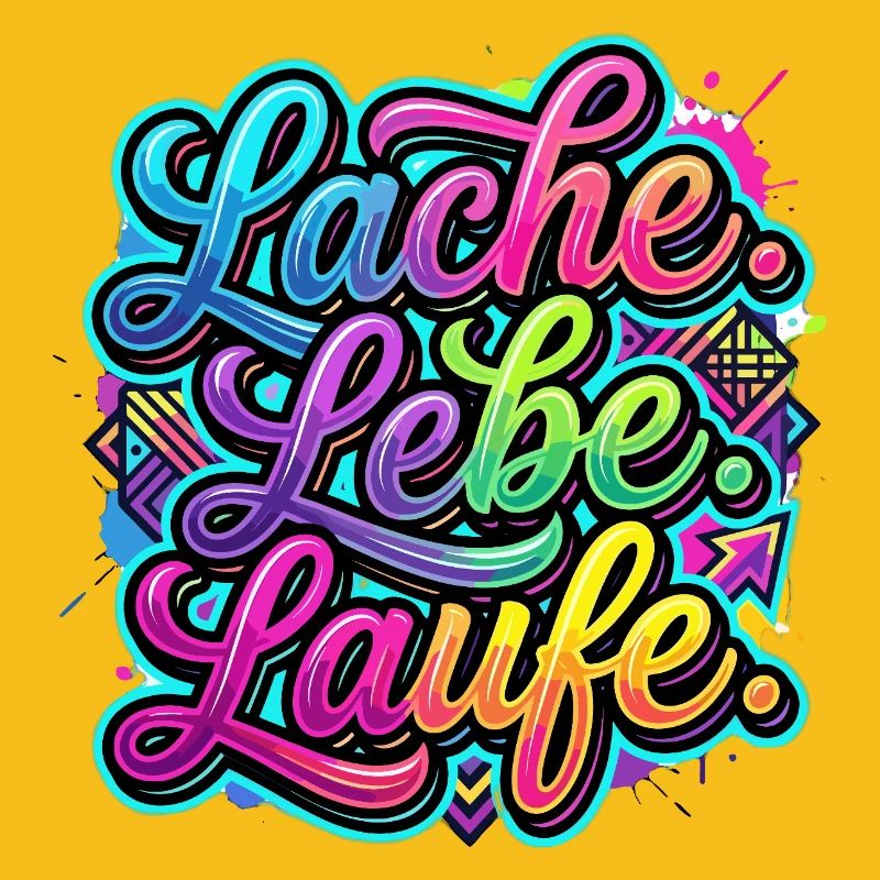 Laugh Live Run Graffiti