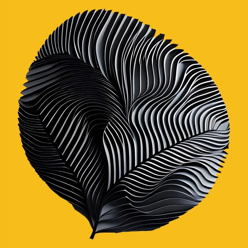 Spirale Ribée Noire et Blanche