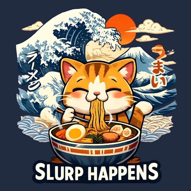 Ramen Neko Great Wave