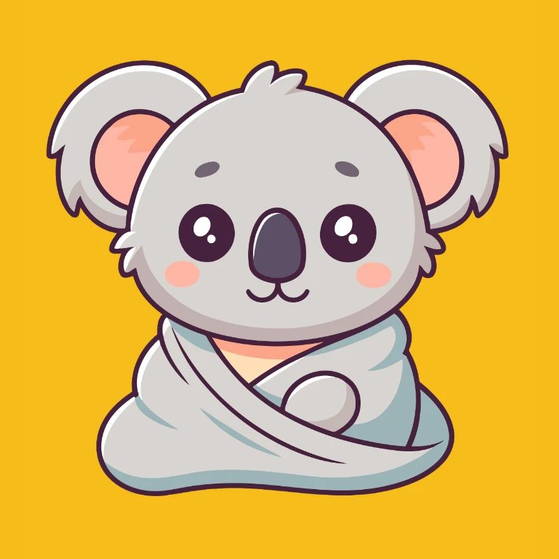 Cuddly Koala in Pastel Wrap
