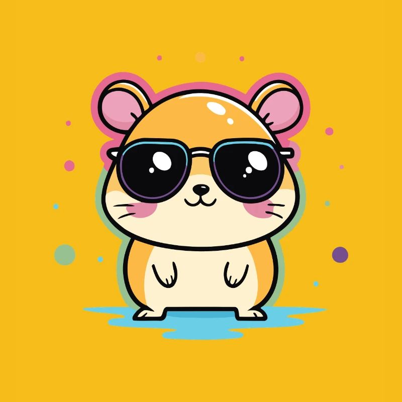 Hamster Cool Goggles and Confetti
