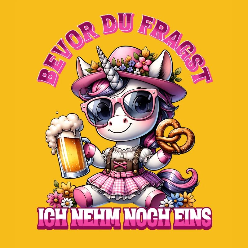 Bierfest Einhorn mit Bretzel