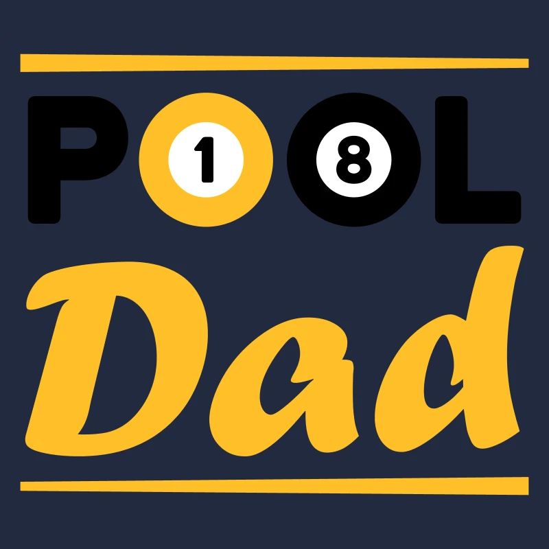 Pool dad (Billardkugeln 1 und 8, Billardqueues)