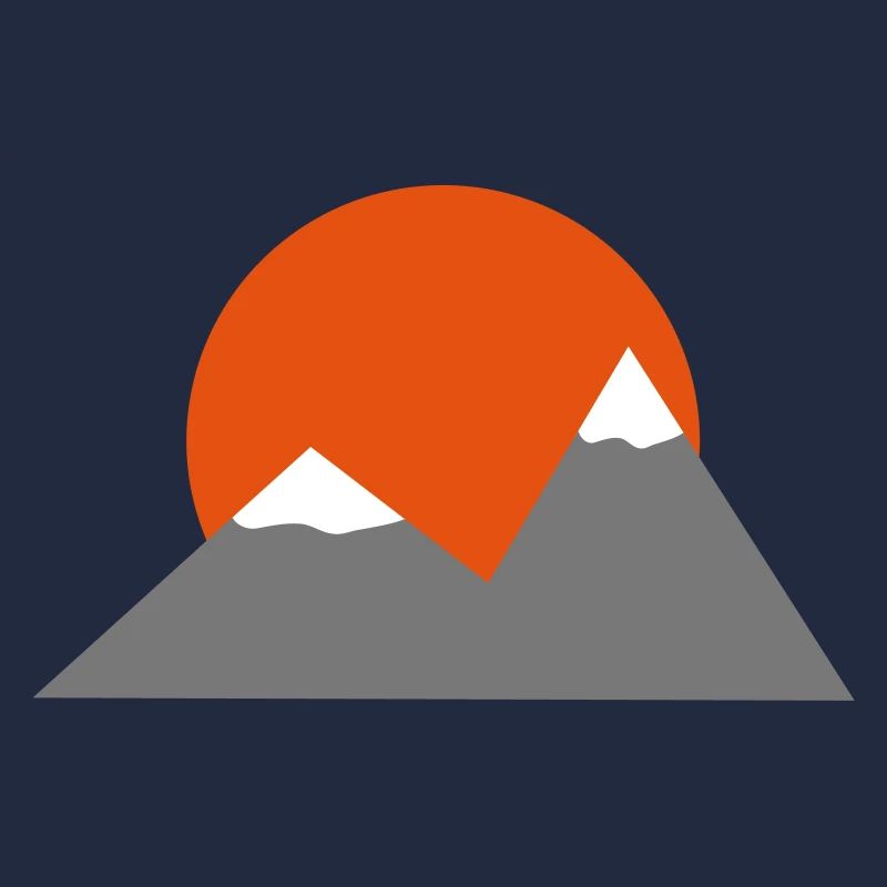 Sunset behind mountain