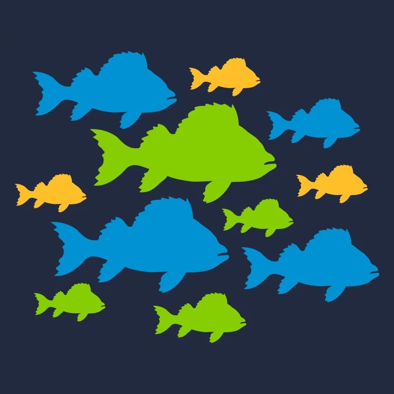 Colorful fish patterns