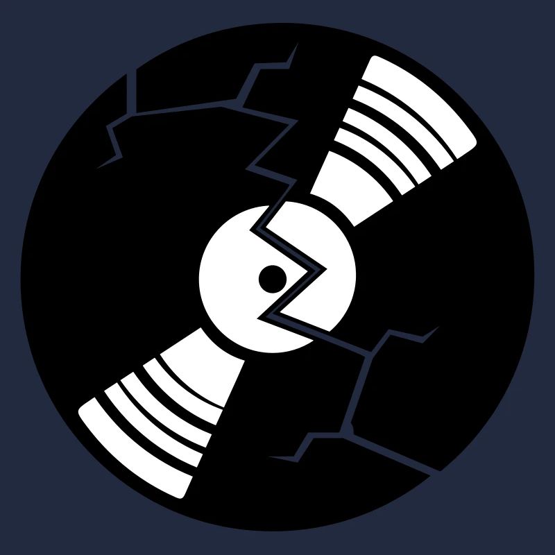 broken cracks vinyl broken destroyed party logo