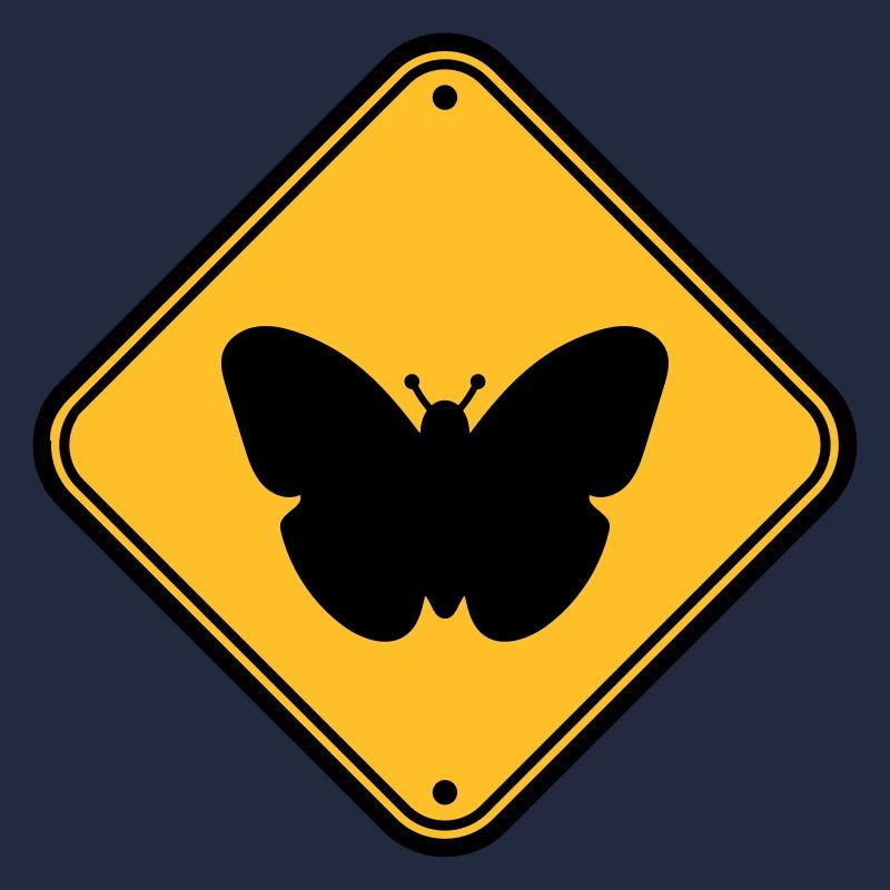 butterfly caution caution note shield zone