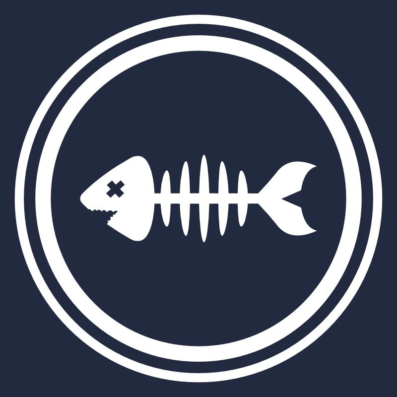 Fisch Symbol Knochen Gräte