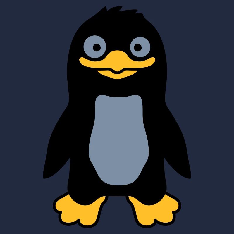 Lustiger ulkiger Pinguin grinst