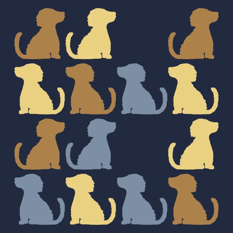 Muster brave sitzende Hunde