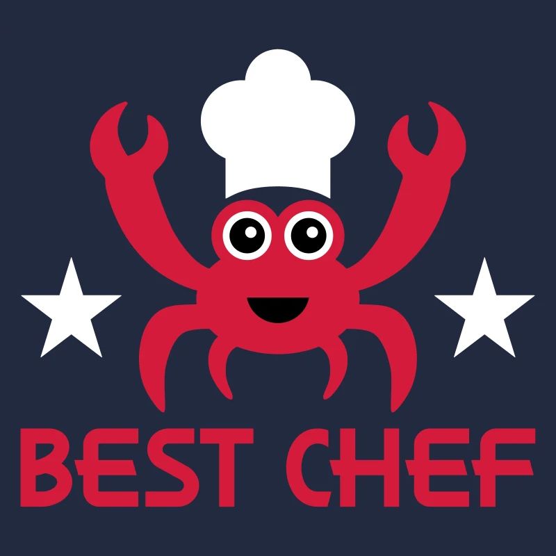 Meilleur chef (crabe, chapeau de chef, étoiles)