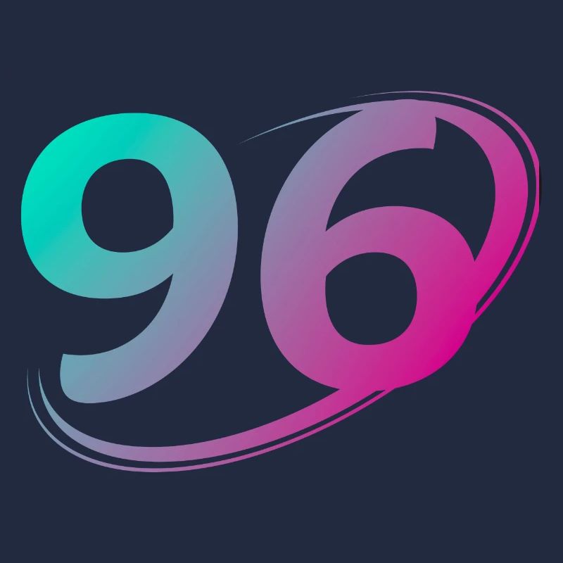 Numéro 96 multicolore