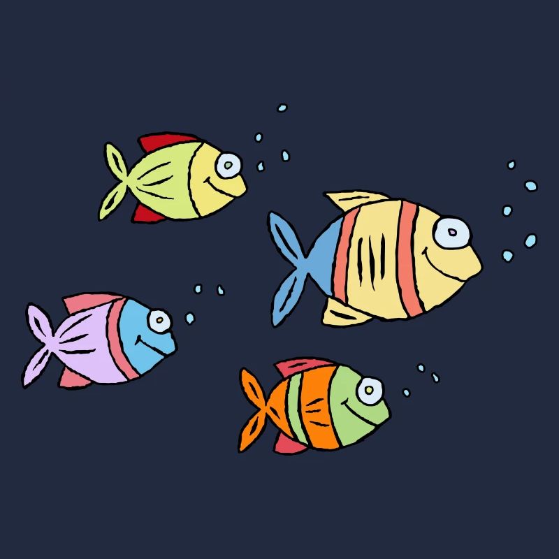 Poisson Cichlide Eau Mer Graffiti Dessin