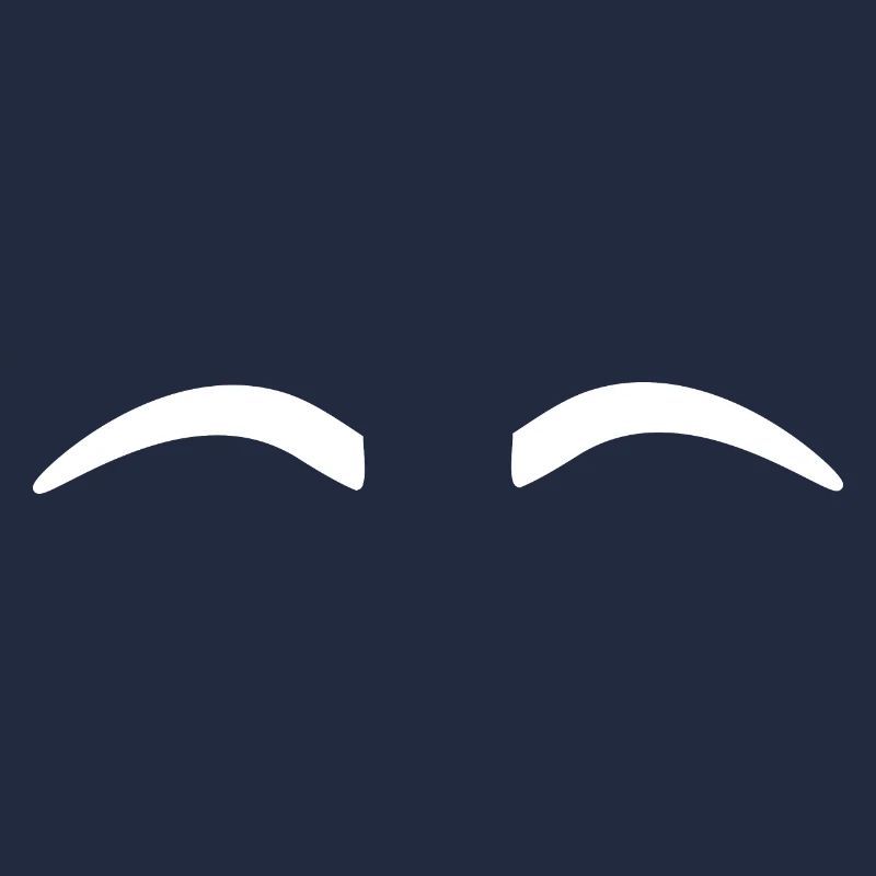 Eyebrows white smooth
