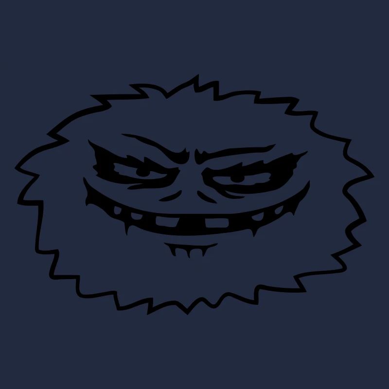 Monstre maléfique poilu comique