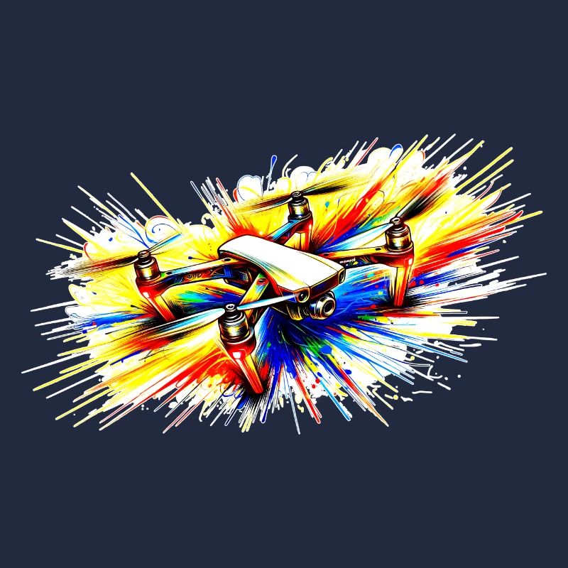 Multicoptère, également appelé drone - éclaboussure de couleur !