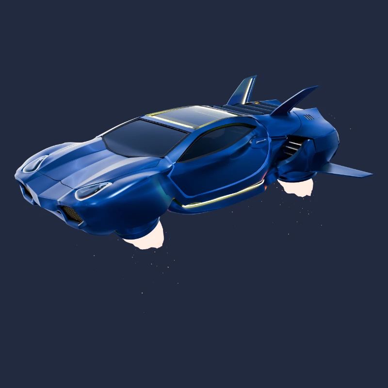 Sci-Fi Fliegendes Auto