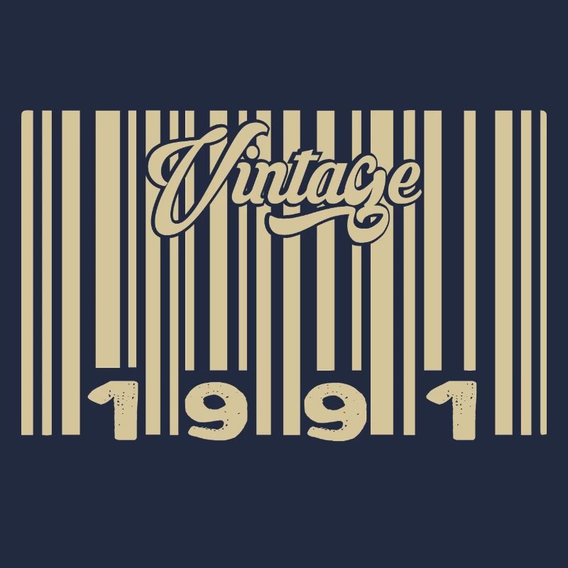 vintage 1991 Code barre 1991: Année 2025.