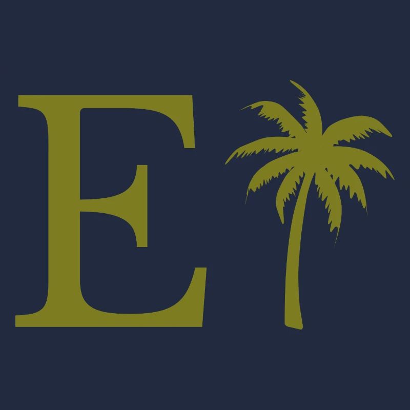 Lettre e vert Palm