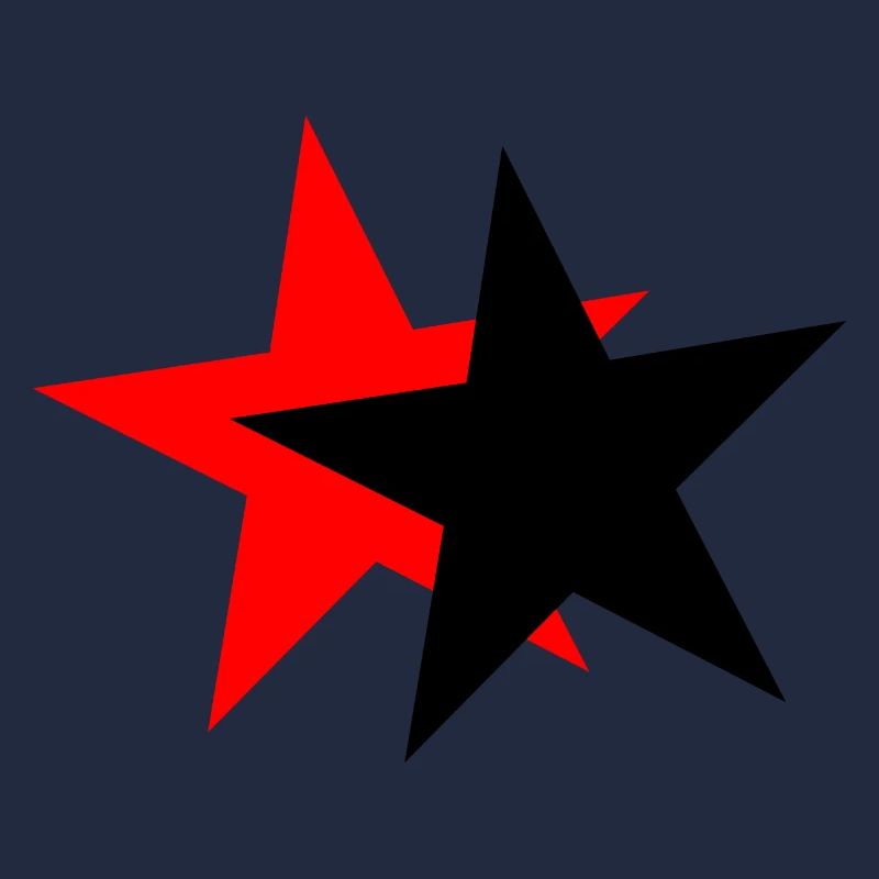 Sterne - schwarz rot