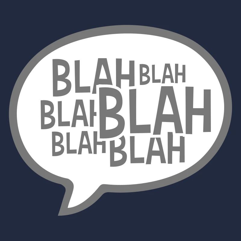 Speech bubble comic blah