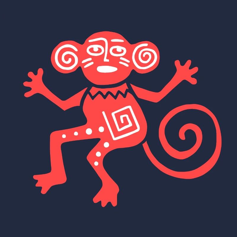 Ancient Mexican Symbol, Monkey, Monkey