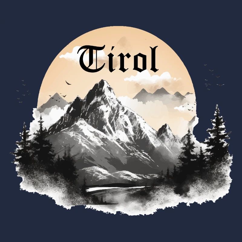 Tirol mit Berge, Geschenkidee Tirol Design