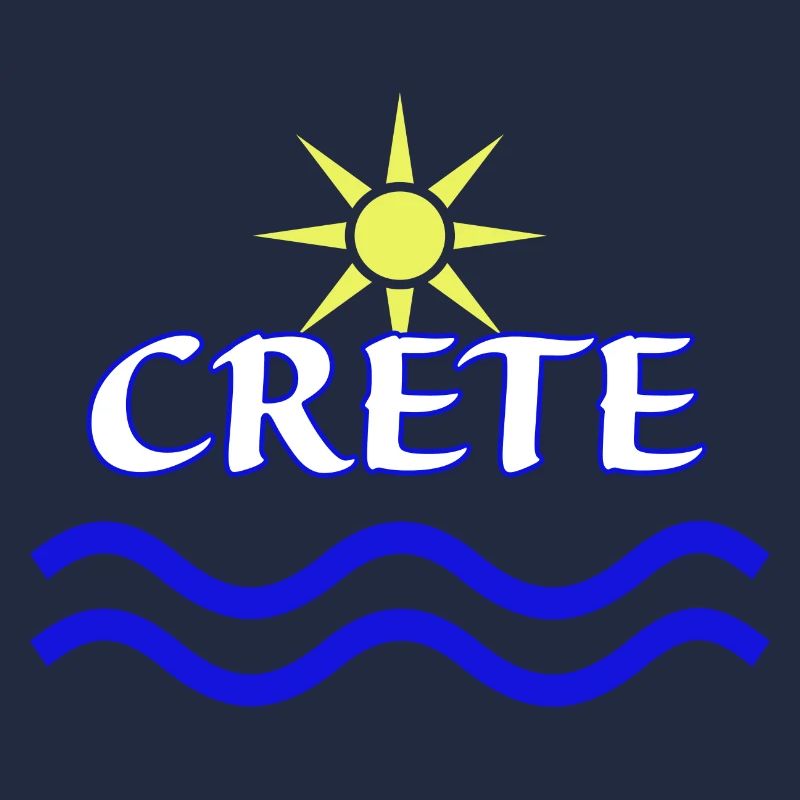 Conception de logo Soleil et mer Crète