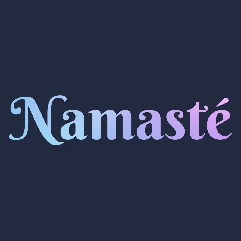 Namaste lettering with magic gradient